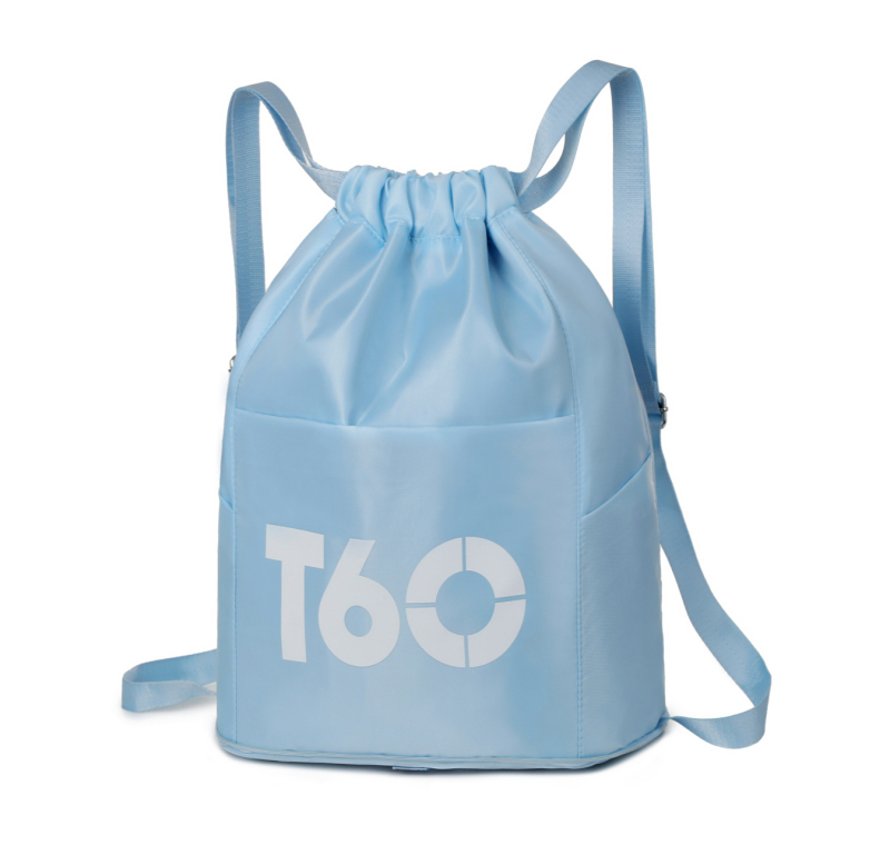 Rucsac cu șnur ultraușor, pliabil, pentru sporturi în aer liber – nylon, căptușeală poliester, unisex, potrivit pentru baschet, fotbal și drumeții