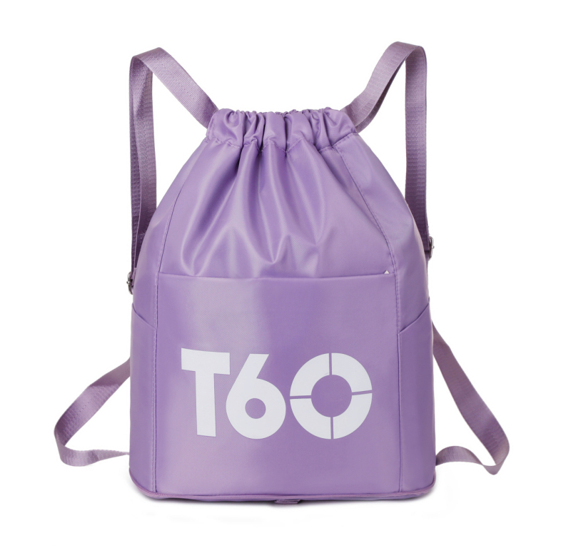 Rucsac cu șnur ultraușor, pliabil, pentru sporturi în aer liber – nylon, căptușeală poliester, unisex, potrivit pentru baschet, fotbal și drumeții