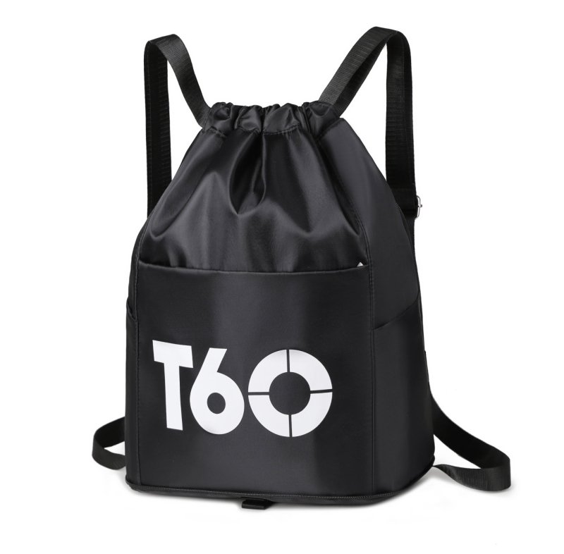 Rucsac cu șnur ultraușor, pliabil, pentru sporturi în aer liber – nylon, căptușeală poliester, unisex, potrivit pentru baschet, fotbal și drumeții