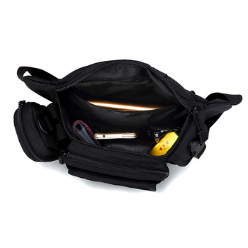 Qiao Chuan Geantă de talie pentru activități în aer liber: camuflaj, impermeabilă și rezistentă, material nylon, model 031, buzunar pentru telefon