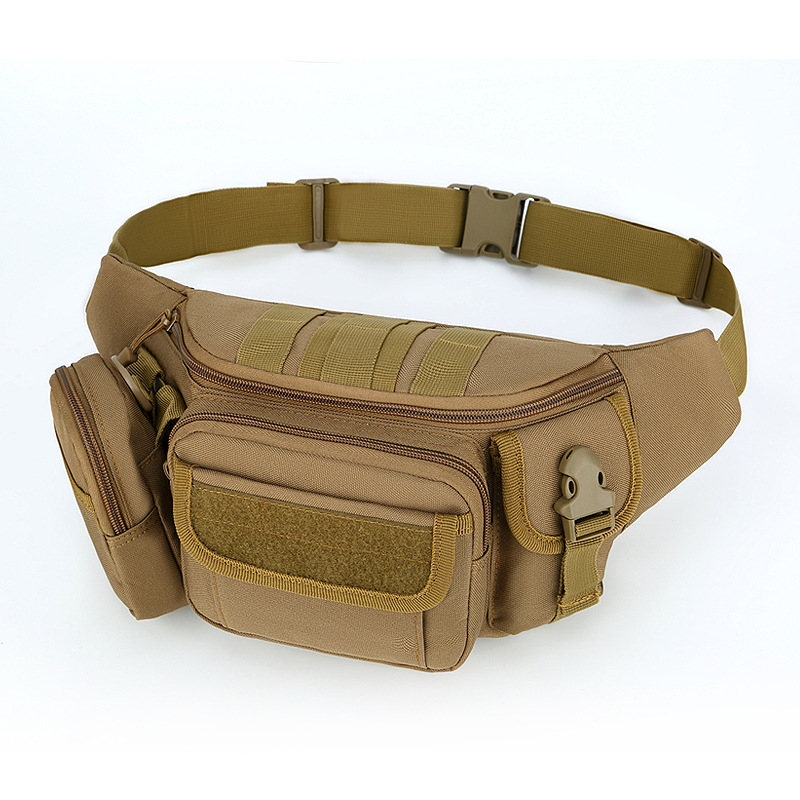Qiao Chuan Geantă de talie pentru activități în aer liber: camuflaj, impermeabilă și rezistentă, material nylon, model 031, buzunar pentru telefon