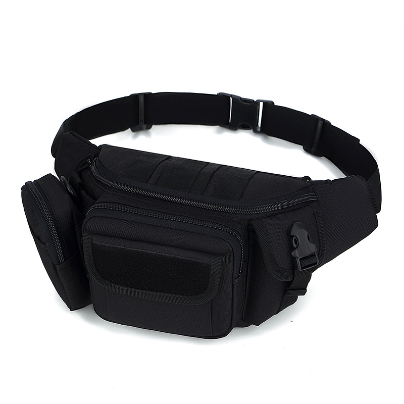 Qiao Chuan Geantă de talie pentru activități în aer liber: camuflaj, impermeabilă și rezistentă, material nylon, model 031, buzunar pentru telefon