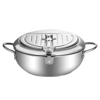 Tempura duboki lonac za prženje od nehrđajućeg čelika, japanski stil, prženje, dubina 8 cm