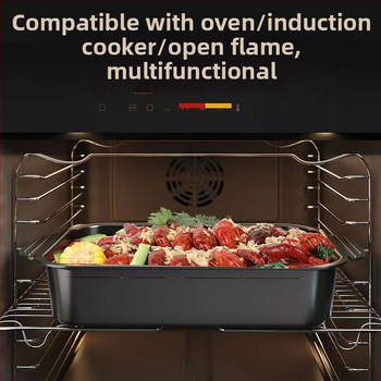 Корейски стил многофункционален грил тиган от неръждаема стомана, квадратен, без покритие