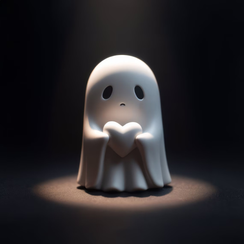 Duh od smole u karikaturalnom stilu za Halloween – stolna i dvorska dekoracija