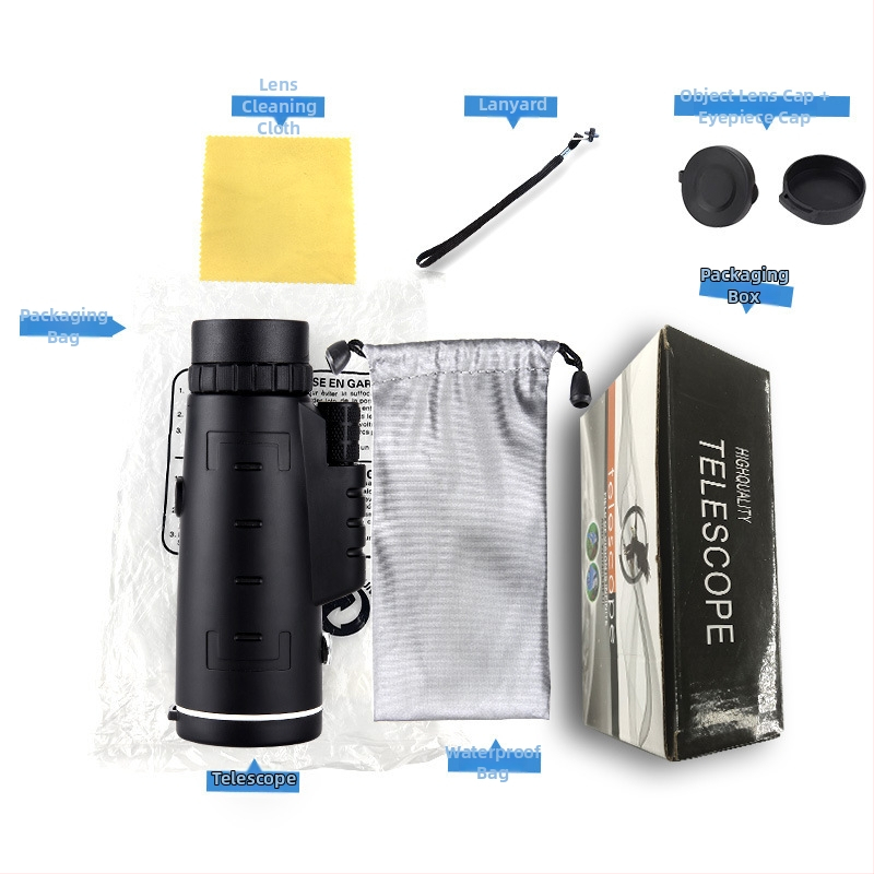 монокулярен телескоп, модел 40x60, увеличение 10x, зрително поле 1500 м/10000 м