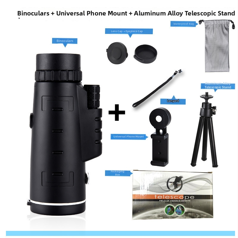 монокулярен телескоп, модел 40x60, увеличение 10x, зрително поле 1500 м/10000 м