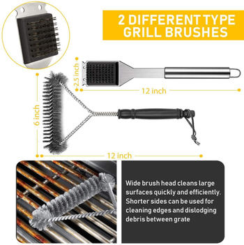 Samik 5-dijelni set BBQ alata: nož, četka, vilica, znak, lopata; suvremeni minimalistički stil; licencirana privatna marka