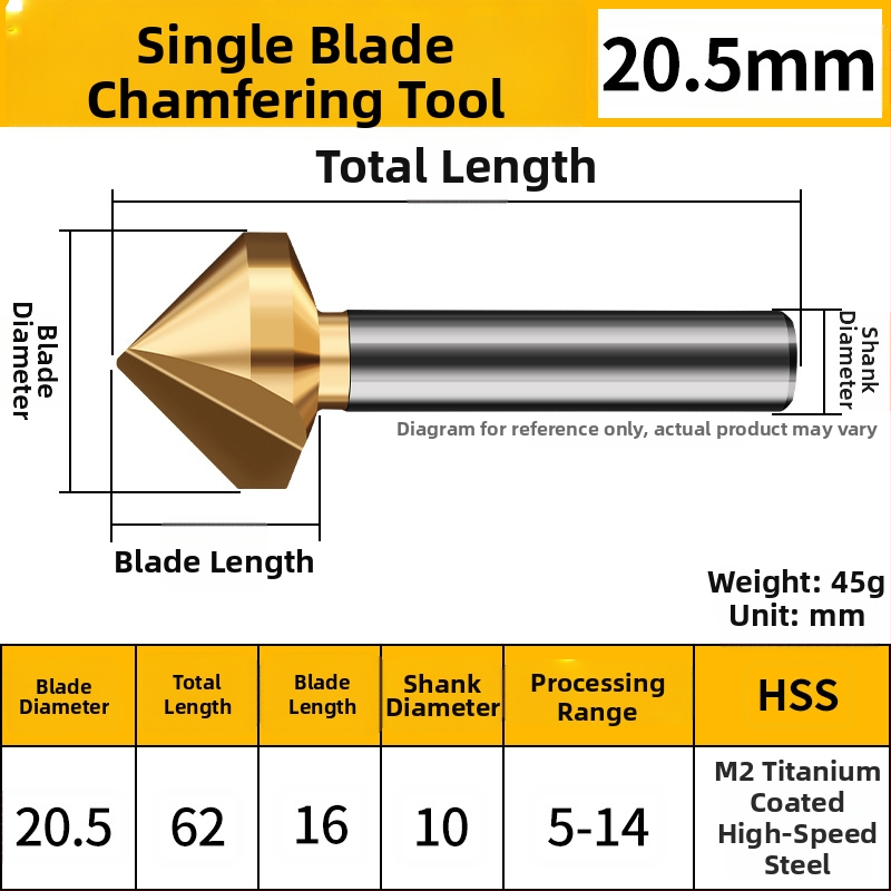 Háromélű élzáró maró, 90°, magas széntartalmú acél, Insurance Union