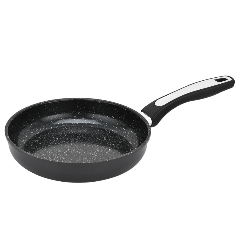 Nordijski stil tava s neprijanjajućim premazom, tijelo od aluminijske legure, dno dvostrukog sloja (aluminij i 304 nehrđajući čelik), kompatibilna s indukcijskim pločama