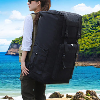 Torba za putovanje i planinarenje 56-75L, Oxford tkanina, kompatibilan s 16-inčnim laptopom, zračni jastuci na naramenicama, vodootporna, prozračna, protiv krađe, proširiva