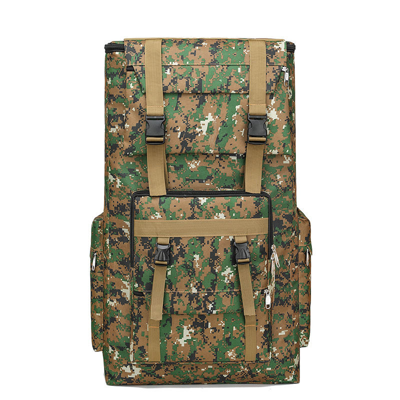 Torba za putovanje i planinarenje 56-75L, Oxford tkanina, kompatibilan s 16-inčnim laptopom, zračni jastuci na naramenicama, vodootporna, prozračna, protiv krađe, proširiva