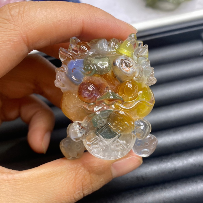 Pixiu kristalni resin ukras za privlačenje bogatstva (Materijal: titan kristal; Vrsta materijala: kristal; Kategorija: Ostalo)
