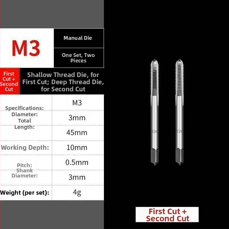 Multifunctional Thread Tapping Tool — Hand Tap Set and Manual Tap Wrench