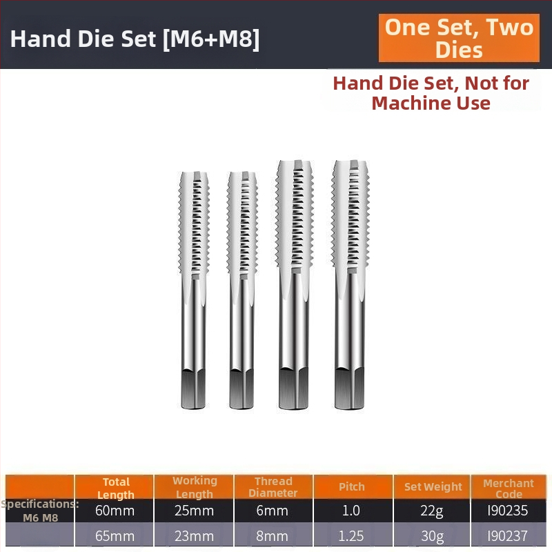 Multifunctional Thread Tapping Tool — Hand Tap Set and Manual Tap Wrench