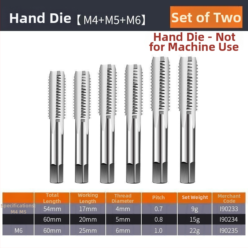 Multifunctional Thread Tapping Tool — Hand Tap Set and Manual Tap Wrench