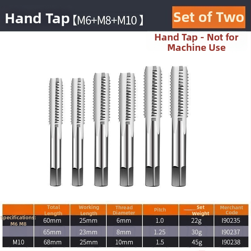 Multifunctional Thread Tapping Tool — Hand Tap Set and Manual Tap Wrench
