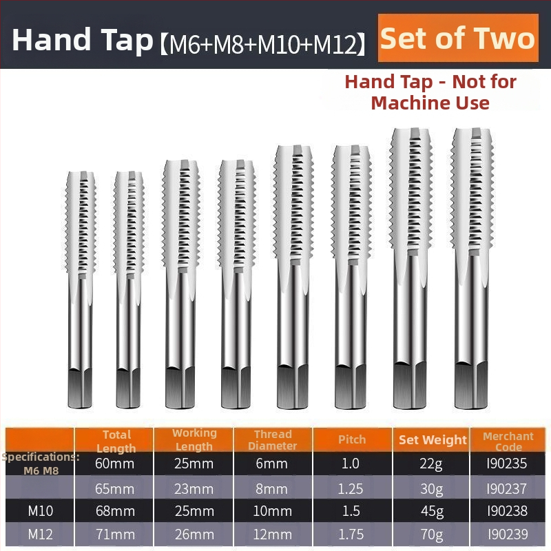 Multifunctional Thread Tapping Tool — Hand Tap Set and Manual Tap Wrench