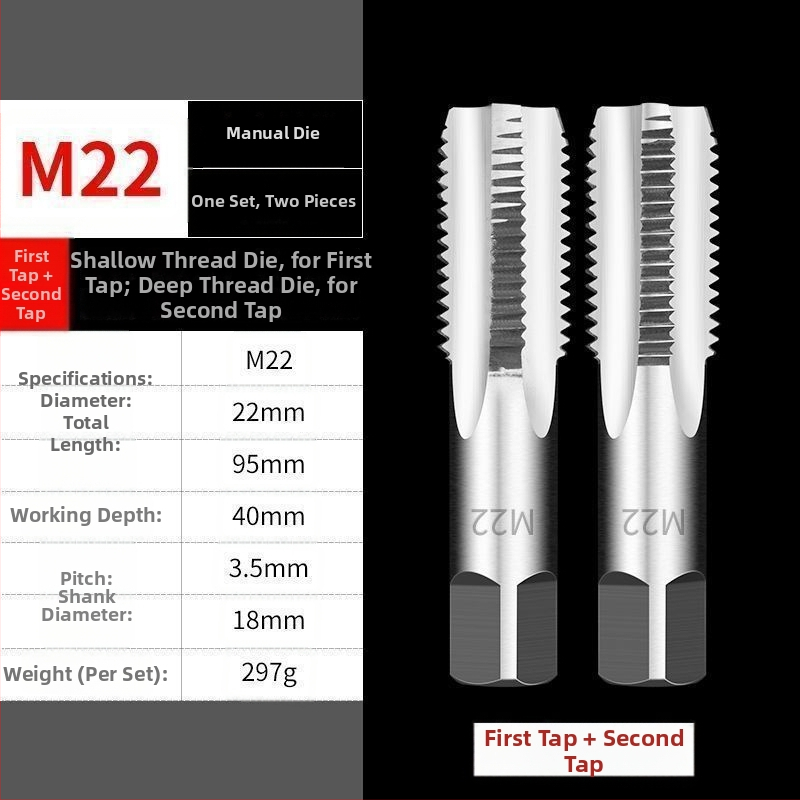 Multifunctional Thread Tapping Tool — Hand Tap Set and Manual Tap Wrench