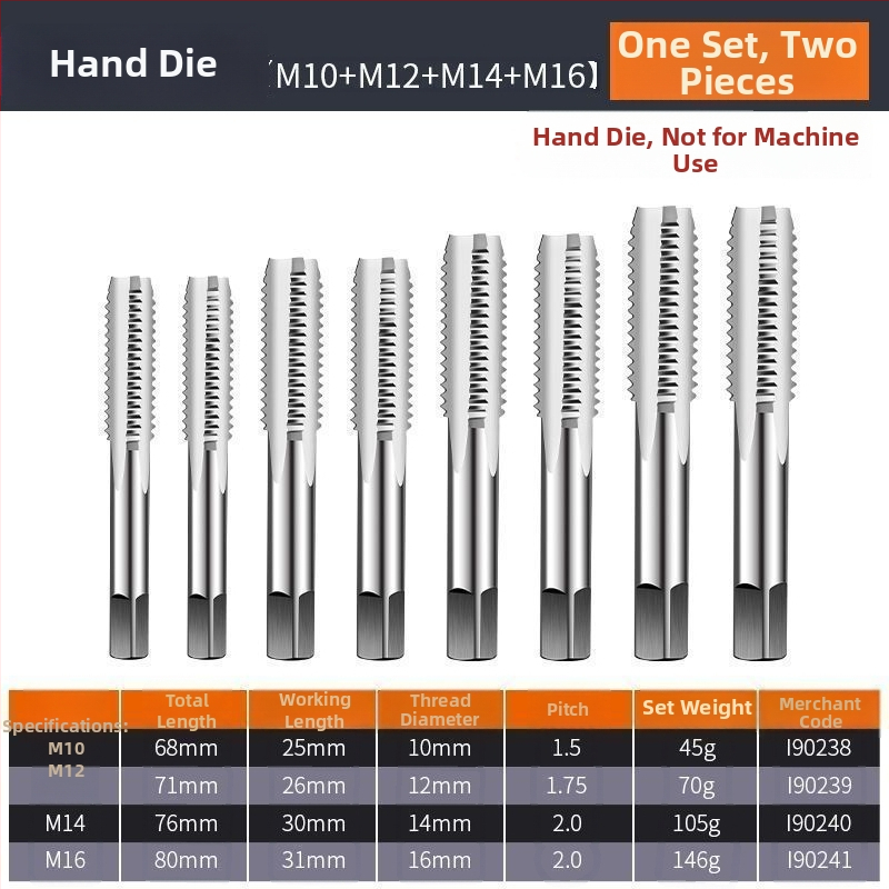 Multifunctional Thread Tapping Tool — Hand Tap Set and Manual Tap Wrench