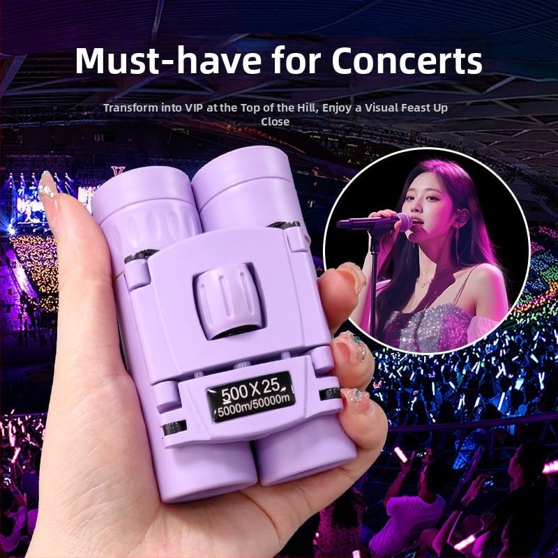 8x21 HD бинокли за къмпинг и туризъм – компактни преносими бинокли, зрително поле 5,2°, тегло 161 г