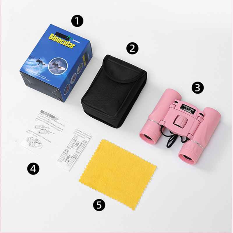 8x21 HD бинокли за къмпинг и туризъм – компактни преносими бинокли, зрително поле 5,2°, тегло 161 г