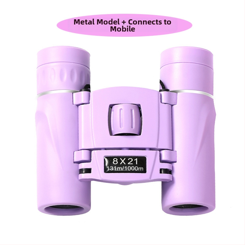 8x21 HD бинокли за къмпинг и туризъм – компактни преносими бинокли, зрително поле 5,2°, тегло 161 г