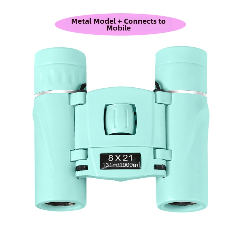 8x21 HD бинокли за къмпинг и туризъм – компактни преносими бинокли, зрително поле 5,2°, тегло 161 г