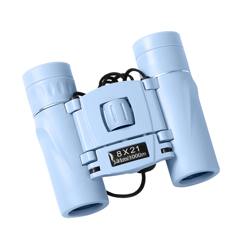 8x21 HD бинокли за къмпинг и туризъм – компактни преносими бинокли, зрително поле 5,2°, тегло 161 г