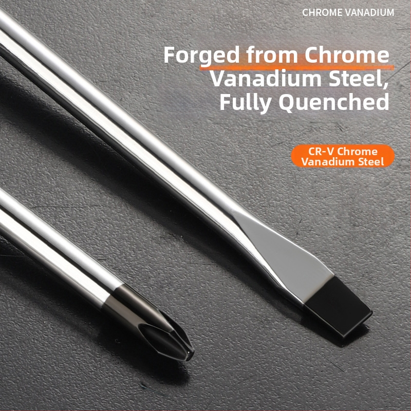 Priemyselnej triedy dvojhlavý PH2 Phillips skrutkovač s magnetickým hrotom a izolovaným držadlom, Cr-V oceľ