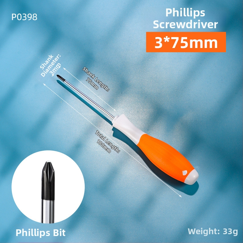 Priemyselnej triedy dvojhlavý PH2 Phillips skrutkovač s magnetickým hrotom a izolovaným držadlom, Cr-V oceľ