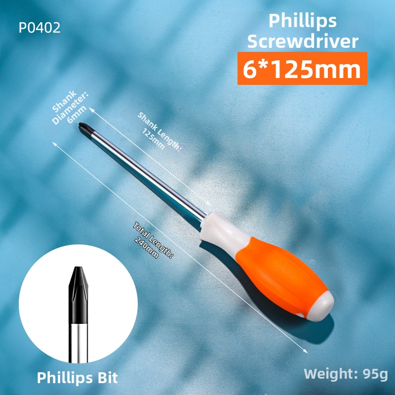 Priemyselnej triedy dvojhlavý PH2 Phillips skrutkovač s magnetickým hrotom a izolovaným držadlom, Cr-V oceľ