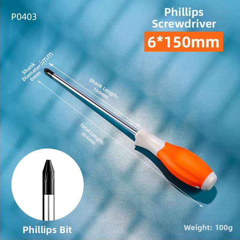 Priemyselnej triedy dvojhlavý PH2 Phillips skrutkovač s magnetickým hrotom a izolovaným držadlom, Cr-V oceľ