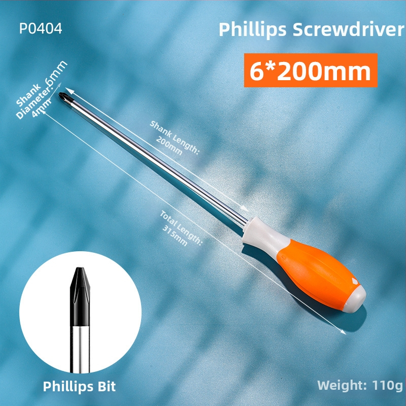 Priemyselnej triedy dvojhlavý PH2 Phillips skrutkovač s magnetickým hrotom a izolovaným držadlom, Cr-V oceľ