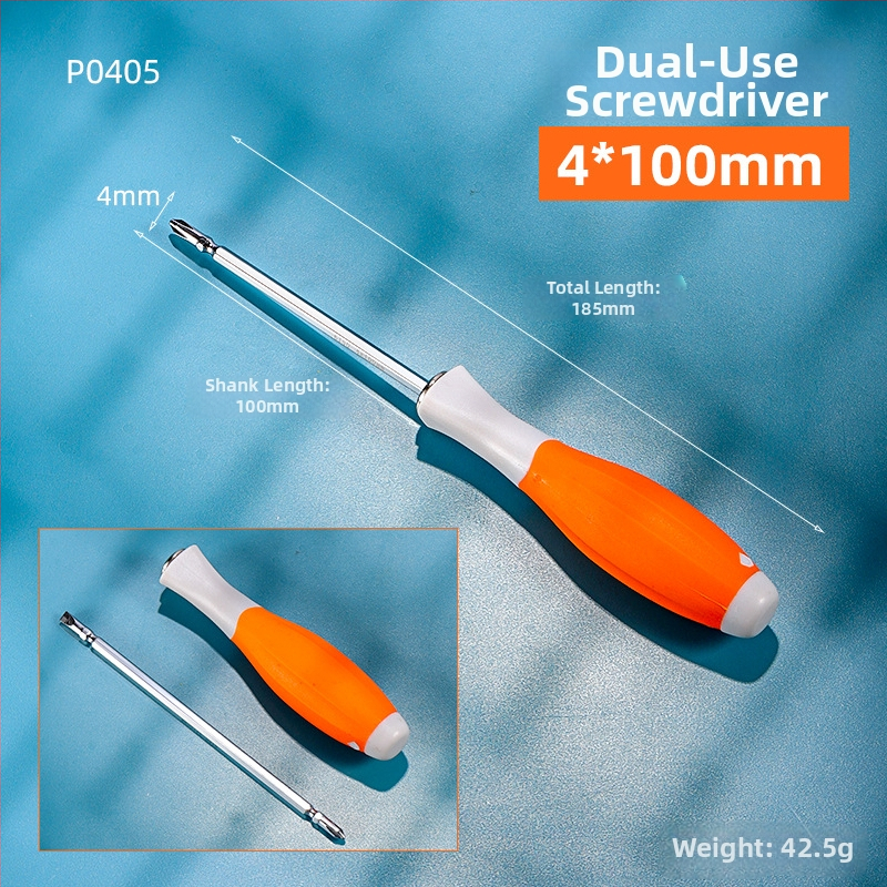 Priemyselnej triedy dvojhlavý PH2 Phillips skrutkovač s magnetickým hrotom a izolovaným držadlom, Cr-V oceľ