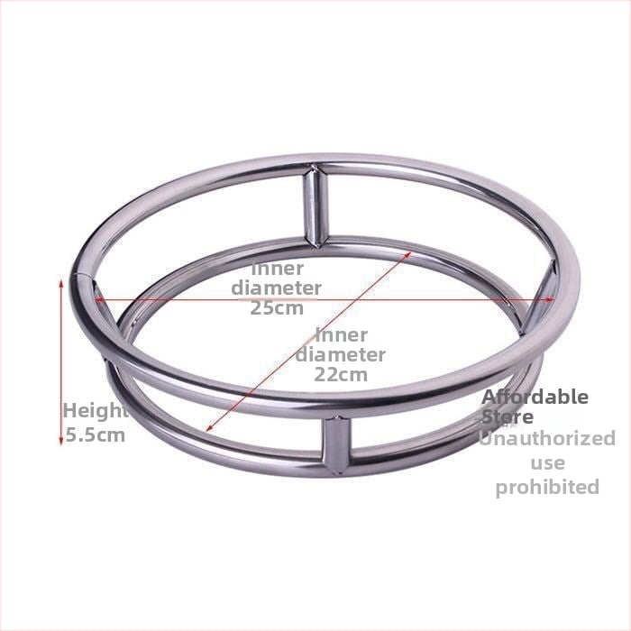 Ανοξείδωτο διπλής όψης ράφι για κατσαρόλες, πάγκου κουζίνας, χωρίς εγκατάσταση, εθνικού στυλ