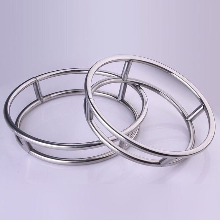 Ανοξείδωτο διπλής όψης ράφι για κατσαρόλες, πάγκου κουζίνας, χωρίς εγκατάσταση, εθνικού στυλ