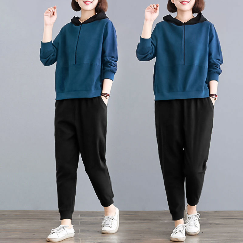 Casual ženski dvodijelni komplet s topom od chenille-spandex tkanine