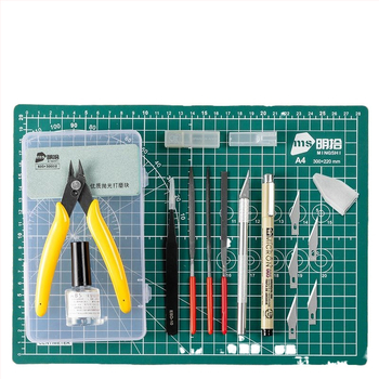 Gundam set alata za modele s kliještima za uklanjanje čepova, pilnikom, pincetom, nožem za rezanje i brusilicom