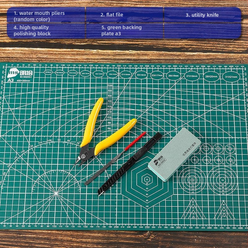 Gundam set alata za modele s kliještima za uklanjanje čepova, pilnikom, pincetom, nožem za rezanje i brusilicom