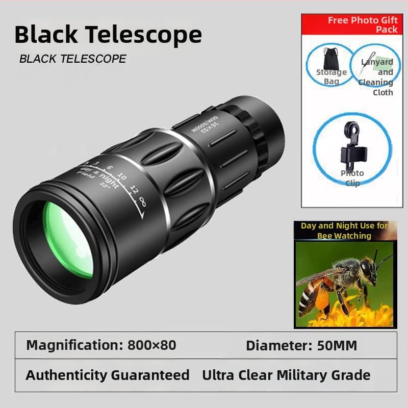Монокулярен телескоп със свързване към мобилен телефон