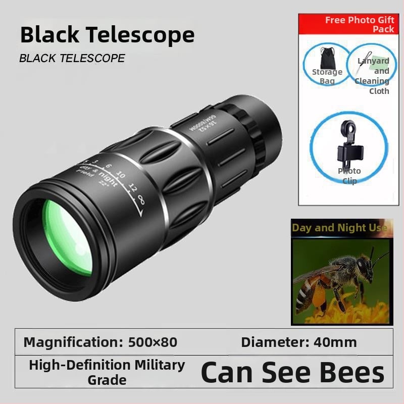 Монокулярен телескоп със свързване към мобилен телефон