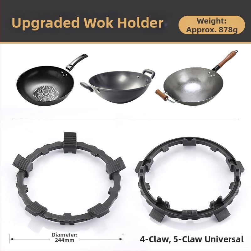 Στήριγμα φούρνου γκαζιού για κουζίνα με αντιολισθητικό ράφι κατσαρολών, σιδερένιο, τοίχου, κινέζικου στυλ, χωρίς εγκατάσταση