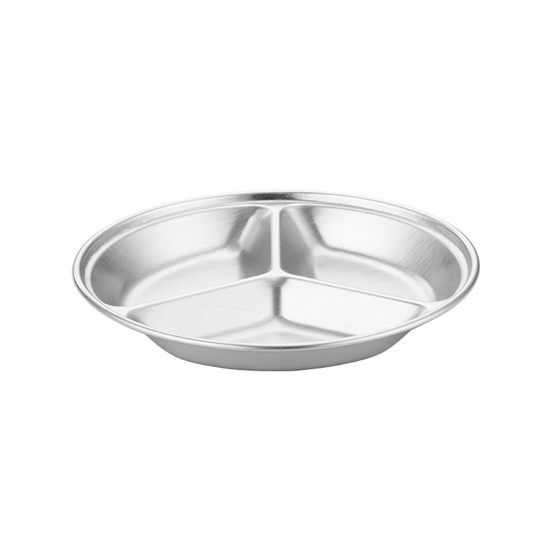 Happy Kitchen ανοξείδωτο ρηχό πιάτο, κυκλικό, γυαλισμένη επιφάνεια, μοντέρνος μινιμαλιστικός σχεδιασμός