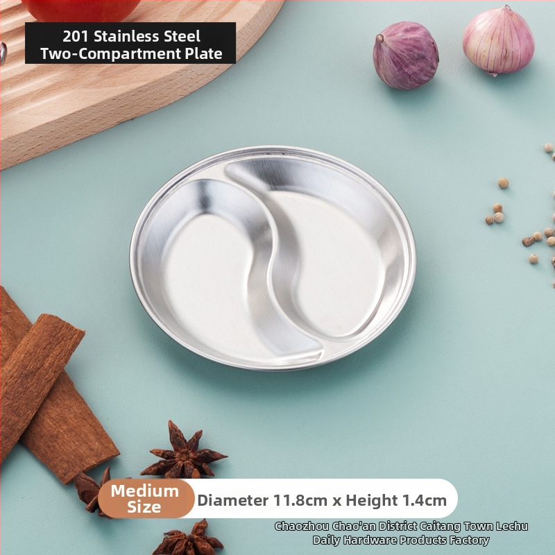 Happy Kitchen ανοξείδωτο ρηχό πιάτο, κυκλικό, γυαλισμένη επιφάνεια, μοντέρνος μινιμαλιστικός σχεδιασμός