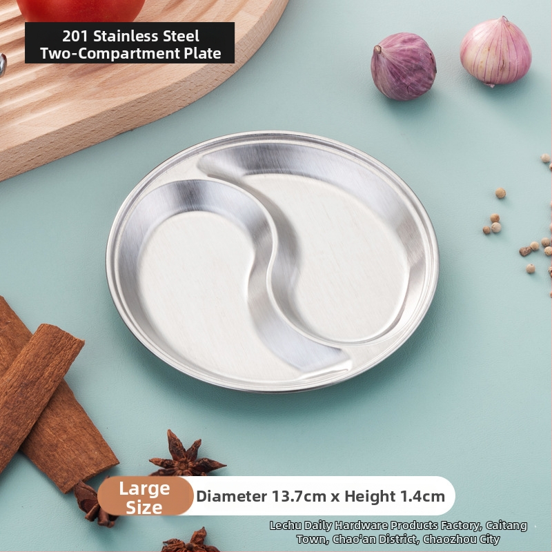 Happy Kitchen ανοξείδωτο ρηχό πιάτο, κυκλικό, γυαλισμένη επιφάνεια, μοντέρνος μινιμαλιστικός σχεδιασμός