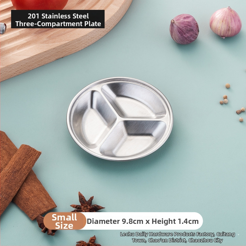 Happy Kitchen ανοξείδωτο ρηχό πιάτο, κυκλικό, γυαλισμένη επιφάνεια, μοντέρνος μινιμαλιστικός σχεδιασμός