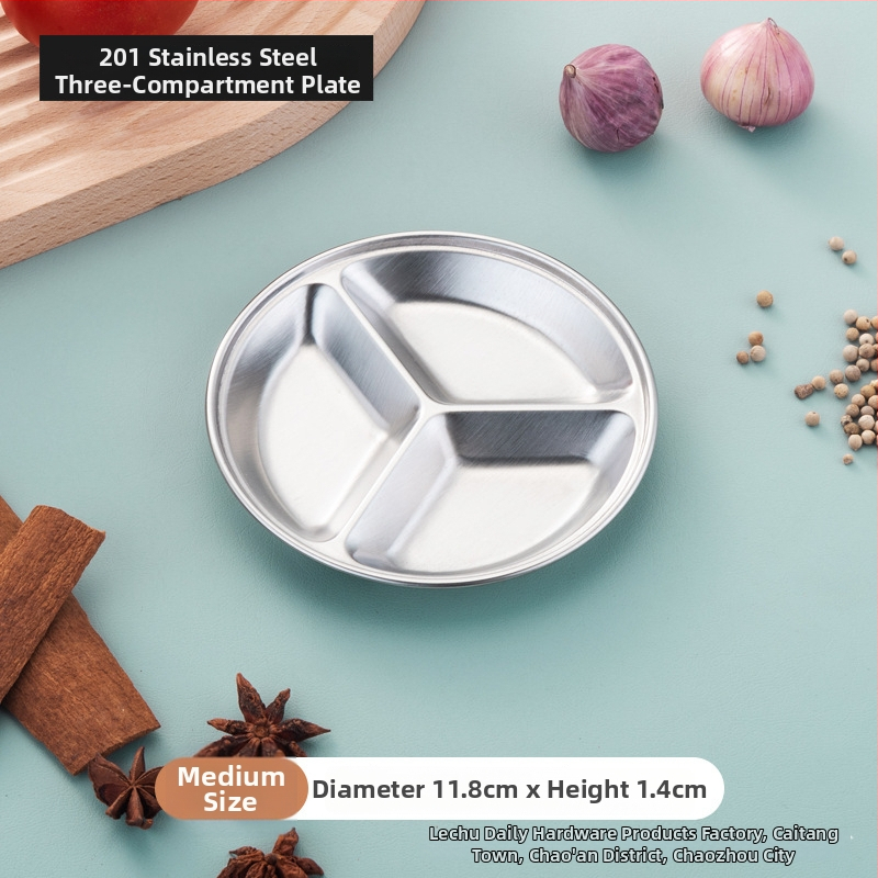 Happy Kitchen ανοξείδωτο ρηχό πιάτο, κυκλικό, γυαλισμένη επιφάνεια, μοντέρνος μινιμαλιστικός σχεδιασμός