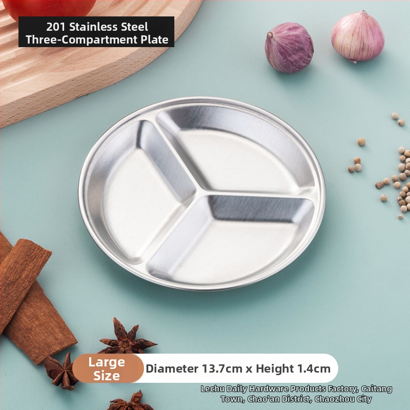 Happy Kitchen ανοξείδωτο ρηχό πιάτο, κυκλικό, γυαλισμένη επιφάνεια, μοντέρνος μινιμαλιστικός σχεδιασμός