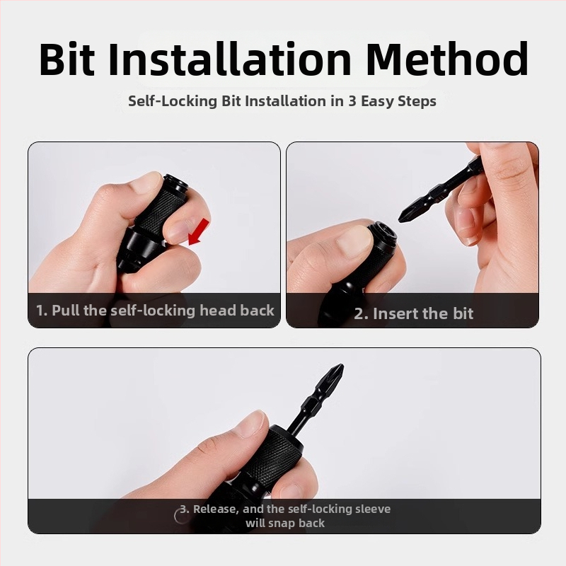 Set pretvorných hláv pre elektrický kľúč s univerzálnym samouzamykacím skľučovadlom a príslušenstvom pre pištoľovú vŕtačku – Značka: Shouli; Materiál: Chromium Vanadium Alloy Steel; Povrchová úprava: Anti-Rust